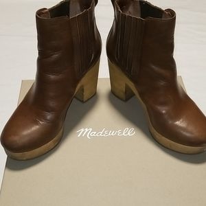 7½ Heeled Brown Leather Boots